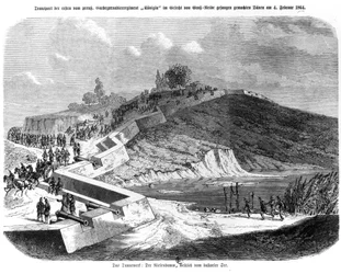 Guerra dei Ducati, fortificazioni danesi, illustrazione da 